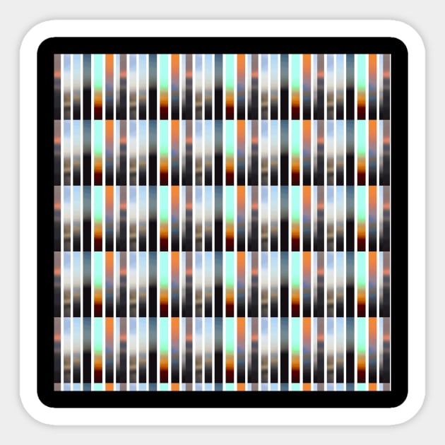 Beautiful Shades of Rainbow Colors in Vertical Stripes Seamless Pattern Sticker by Kanika Behari Studio